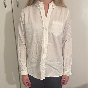 GAP Women's White Button Down Shirt